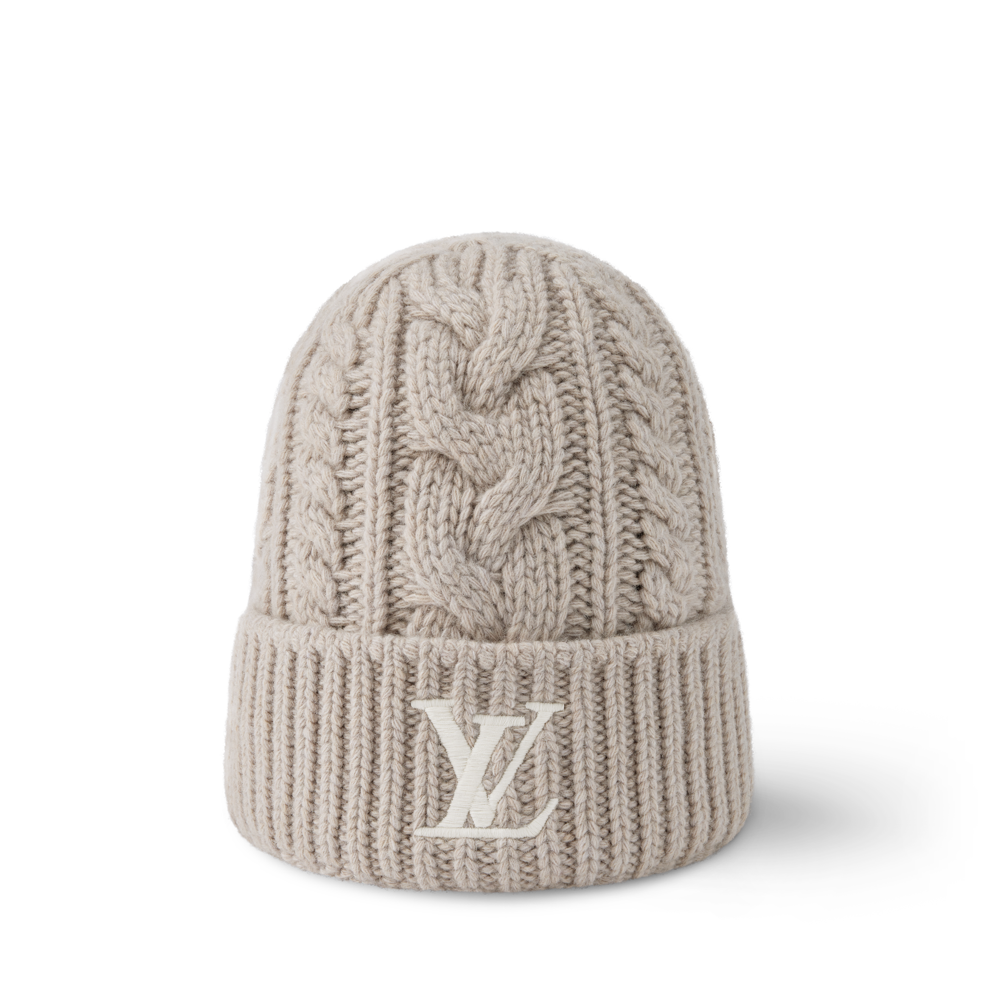 Louis Vuitton アイボリー ニット帽 コーデのアクセントに☆メンズもOK！】ルイヴィトン ニット帽 (Louis